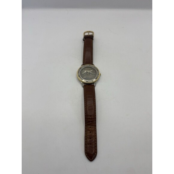 Eddie Bauer Dog, Duck Two Toned Watch Genuine Leather Band Needs Battery - Picture 1 of 6
